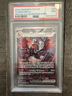 Pokemon 2024 PAF En-Paldean Fates Special Illustration Rare Charizard EX PSA 9 - Image 1