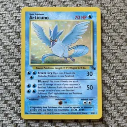 ARTICUNO Fossil Set 2/62 HOLO Unlimited 1999 Rare Pokemon Card Vintage - Image 1