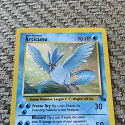 ARTICUNO Fossil Set 2/62 HOLO Unlimited 1999 Rare Pokemon Card Vintage - Image 2