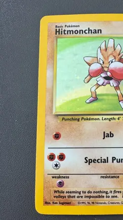 Pokemon Cards: Base Set Rare Holo: Hitmonchan 7/102 TCG 1999 WOTC Vintage - Image 2