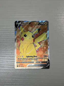 Pokemon TCG Brilliant Stars Pikachu v Full Art Card 157/172 NM Condition - Image 1