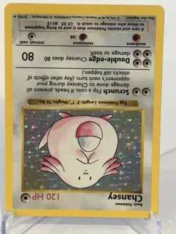 Pokemon Chansey TCG Holo Rare Card 003/102 Base Set Shadowless LP - Image 2