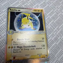 Pokemon TCG Raichu EX Sandstorm Card 98/100 Ultra Rare Holo In Lp To Nm - Image 3
