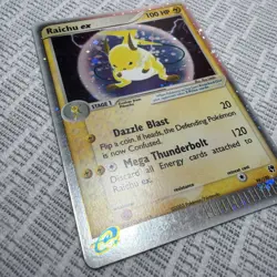 Pokemon TCG Raichu EX Sandstorm Card 98/100 Ultra Rare Holo In Lp To Nm - Image 4
