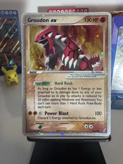 Pokemon TCG Groudon EX Crystal Guardians Holo Card 93/100 MP - Image 1