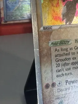 Pokemon TCG Groudon EX Crystal Guardians Holo Card 93/100 MP - Image 2
