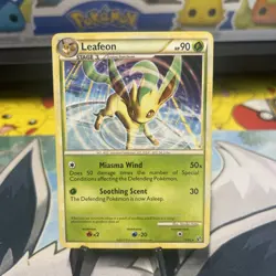 Pokemon TCG Leafeon 17/90 HGSS Undaunted Regular Rare Card EN-LP 2010 - Image 1