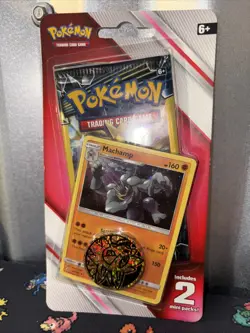 Pokemon TCG Machamp Holo with 2 Lost Thunder Mini Booster Blister Packs New Rare - Image 1