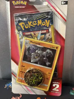 Pokemon TCG Machamp Holo with 2 Lost Thunder Mini Booster Blister Packs New Rare - Image 3