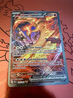 Team Rocket's Moltres Ex - 229/182 - Pokemon Destined Rivals Stamped Promo Card - Image 2