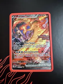 Team Rocket's Moltres Ex - 229/182 - Pokemon Destined Rivals Stamped Promo Card - Image 3