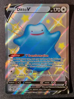 Ditto V SV118/SV122 - Shining Fates Full Art Ultra Rare - Pokemon TCG English - Image 1