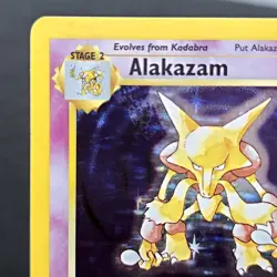 Alakazam Holo Base Set 1/102 Unlimited Pokemon TCG WOTC 1999 Vintage LP ? - Image 3