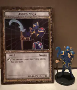 YUGIOH DDM DUNGEON DICE MONSTERS B3-12 ENGLISH ARMED NINJA FIGURE W/CARD 96KT - Image 1