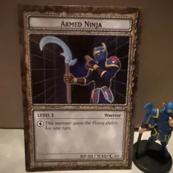 YUGIOH DDM DUNGEON DICE MONSTERS B3-12 ENGLISH ARMED NINJA FIGURE W/CARD 96KT - Image 3