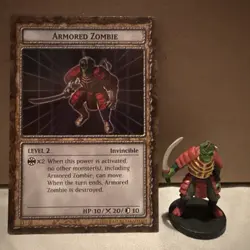Yugioh Dungeon Dice Monsters Armored Zombie Card And Figure DDM B3-08 96KT - Image 1