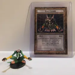 Yugioh Dungeon Dice Monsters DDM Blast Lizard B1-07 Figure & Card Lot English - Image 1