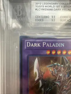 Yu-Gi-Oh! Dark Paladin LCYW-EN048 1st Edition Secret Rare Graded Beckett 9 - Image 2