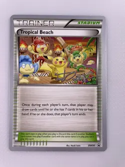 Pokemon Tropical Beach Trainer Stadium BW50 Black Star Promo Worlds 2014 Card - Image 1