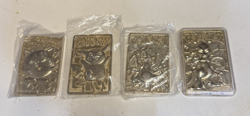 Four 1999 23K gold plated metal Pokemon cards Burger King special edition - Image 1