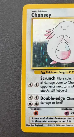 Pokemon Cards: Base Set Rare Holo: Chansey 3/102 TCG 1999 WOTC Vintage - Image 2