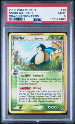 SNORLAX 10/101 | PSA 9 | Dragon Frontiers Graded Pokemon Card - Image 1
