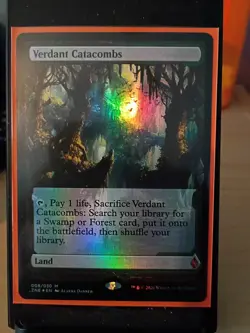 MTG English Verdant Catacombs NM Foil Zendikar Rising Expeditions - Image 1