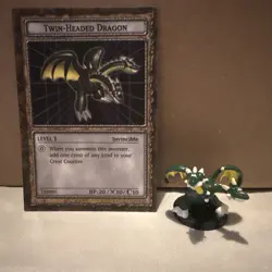 Yugioh Dungeon Dice Monsters DDM Twin-Headed Dragon B1-09 Figure Card English - Image 1