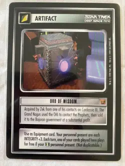 Star Trek CCG 1E Rules of Acquisition ORB OF WISDOM Card NEVER PLAYED - Image 1