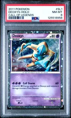 Deoxys SL1 Holo Card Call of Legends Series PSA 8 - Image 1