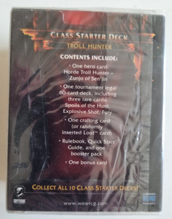 WoW TCG Troll Hunter Class Starter Deck sealed 61 game cards booster pack loot - Image 2