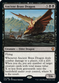 1 x Ancient Brass Dragon - Commander Legends: Battle for Baldur's Gate - NM-Mint - Image 1