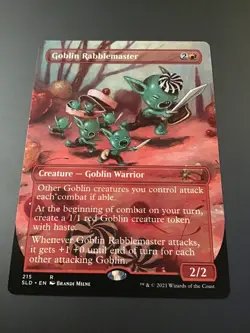 MTG Secret Lair #215 Borderless Goblin Rabblemaster NM - Image 1