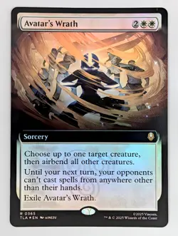 (Foil) Avatar's Wrath (Extended Art) (365) Avatar: The Last Airbender Mtg NM - Image 1
