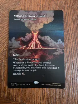 Volcano of Roku's Island, MTG, Avatar: The Last Airbender NM Borderless Foil - Image 1
