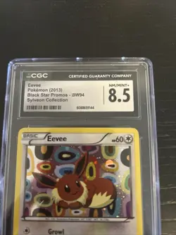 CGC 8.5 Eevee BW94 Black Star Promo 2013 Sylveon Collection Pokemon TCG Mint+ - Image 2