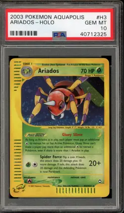 Pokemon Ariados Aquapolis Holo Rare #H3 PSA 10 Gem Mint - Image 1