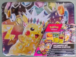 Pokemon TCG Nov 2024 Surging Sparks Collector Chest Tin Factory Sealed - Image 1