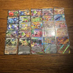 Lot of 25 Pokemon TCG Scarlet and Violet Era EX Mega, Tera - Image 1