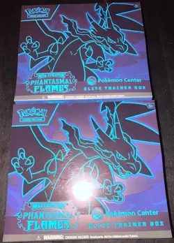 Lot of 2 Pokemon TCG Phantasmal Flames Pokemon Center Elite Trainer Box ETB NEW - Image 1