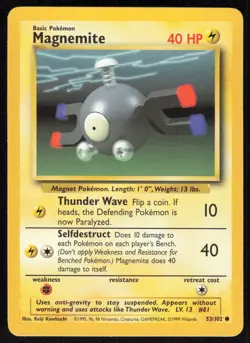 1999 Pokemon Game Base Set #053/102 Magnemite Common - Image 1