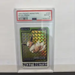 1997 Pokemon Pocket Monsters Eevee Prism #133 Carddass PSA 8 - Image 1