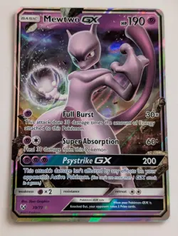Mewtwo GX 39/73 Shining Legends Ultra Rare Holo Pokemon LP - Image 1