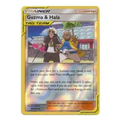 Guzma & Hala 193/236 Reverse Holo Cosmic Eclipse Pokemon Card NM - Image 1