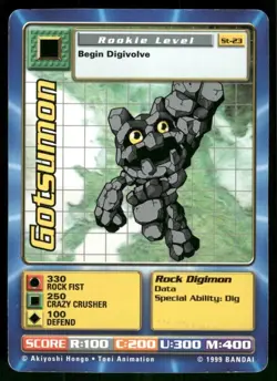1999 Bandai Digimon Trading Card Gotsumon St-23 - Image 1