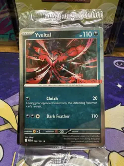 Pokemon TCG Yveltal 088/132 Holo Mega Evolution PROMO CARD Sealed GameStop - Image 1