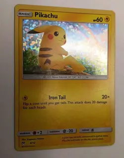 Pokemon Pikachu McDonald's Promo Holo Card TCG 2019 MP-LP #6/12 Iron Tail Basic - Image 4