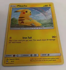 Pokemon Pikachu McDonald's Promo Holo Card TCG 2019 MP-LP #6/12 Iron Tail Basic - Image 5