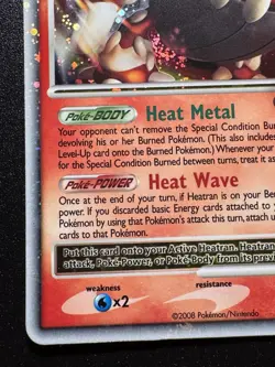 Heatran LV.X DP31 Black Star Promo Pokemon Card Holo Foil Rare LP - Image 5
