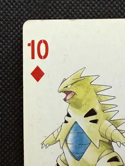 Pokemon Tyranitar 10 of Diamonds Silver Marill Deck Playing Card Poker Nintendo - Image 3